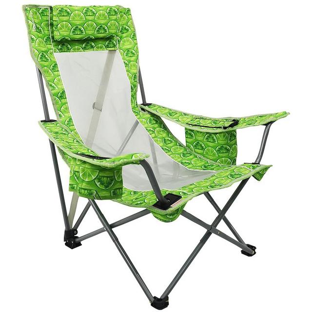 Kijaro Beach Sling Chair with Cooler Pocket - Various Fun Colors & Patterns - Perfect Beach Folding Chair and Camping Chair - Includes a Detachable Pillow