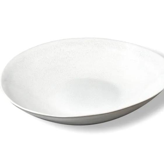 White Lily Valley Lead Free Large Serving Bowl