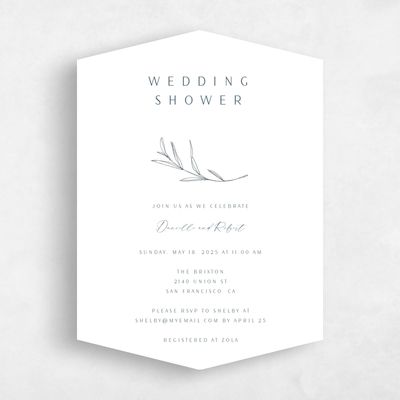 White Diamond Wedding Wedding Shower Invitation - Avila Classic