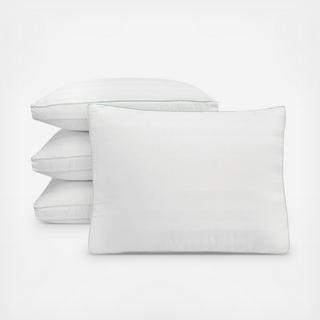 300 Thread Count Plush Fiber Gusseted Bed Pillow, Set of 4