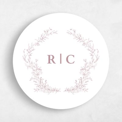 Dusty Rose, Pink Wedding Sticker - Eleanora