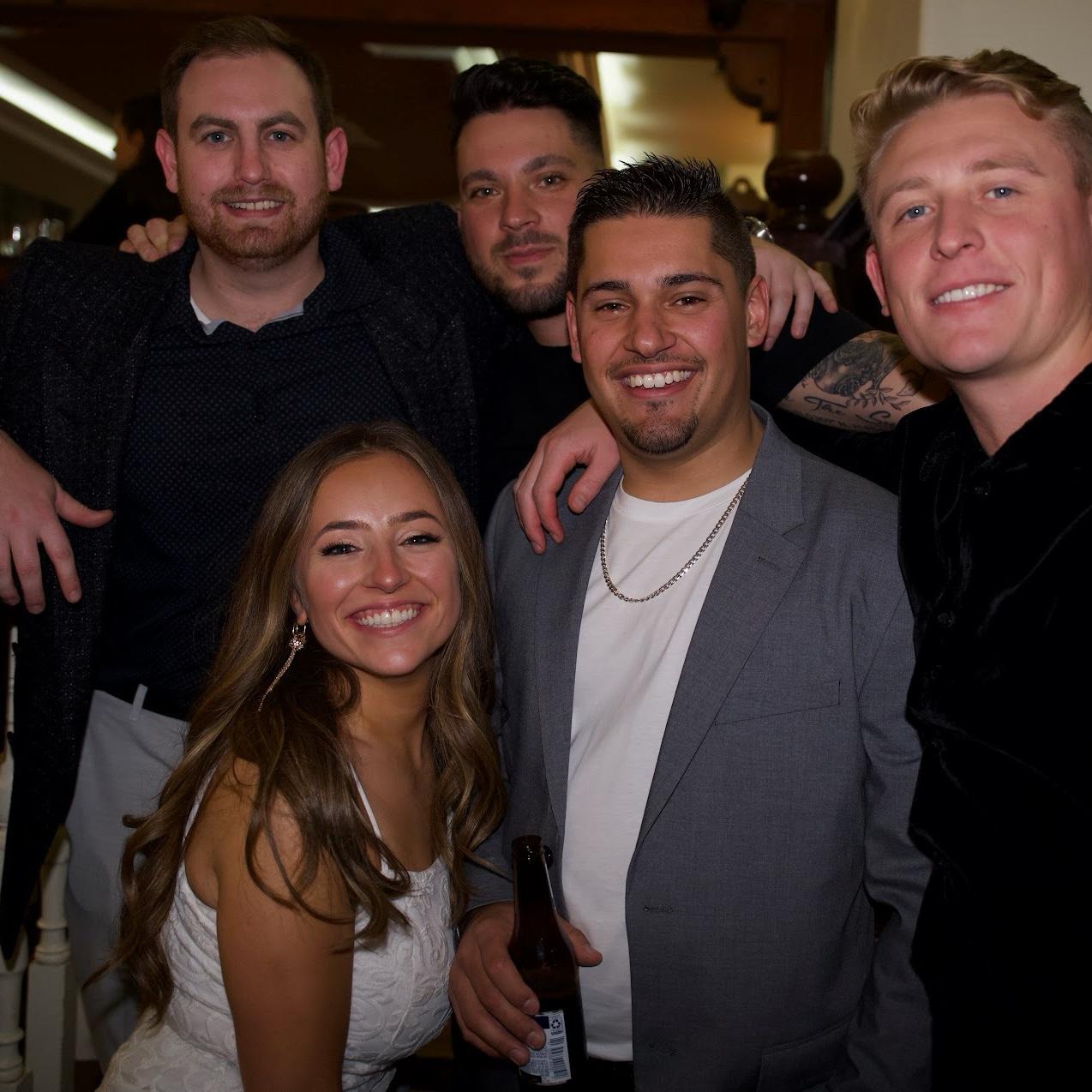 Jay's friends who made the trip to Alexandria to celebrate our engagement!