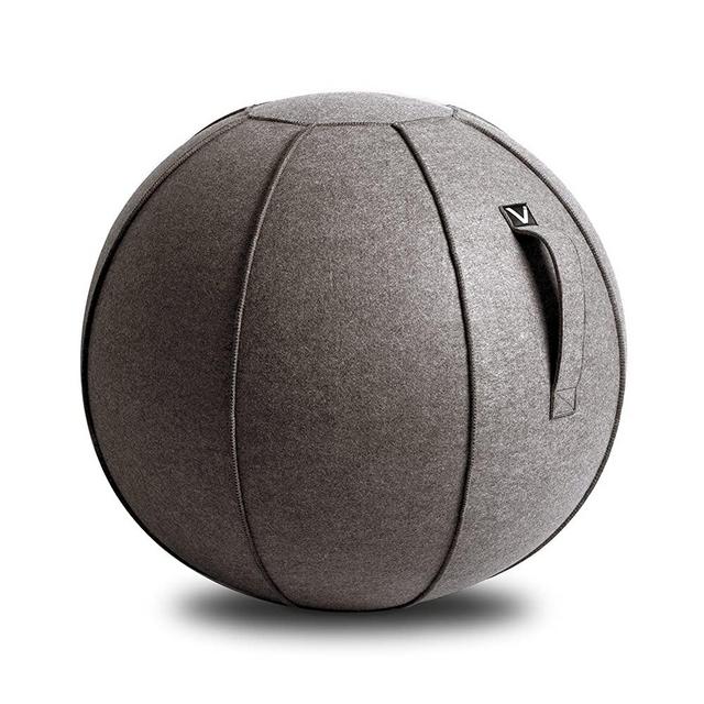 Vivora Luno Exercise Ball Chair, Clay Cover, Felt, Max Size (25 to 26 inches), for Home Offices, Balance Training, Yoga Ball