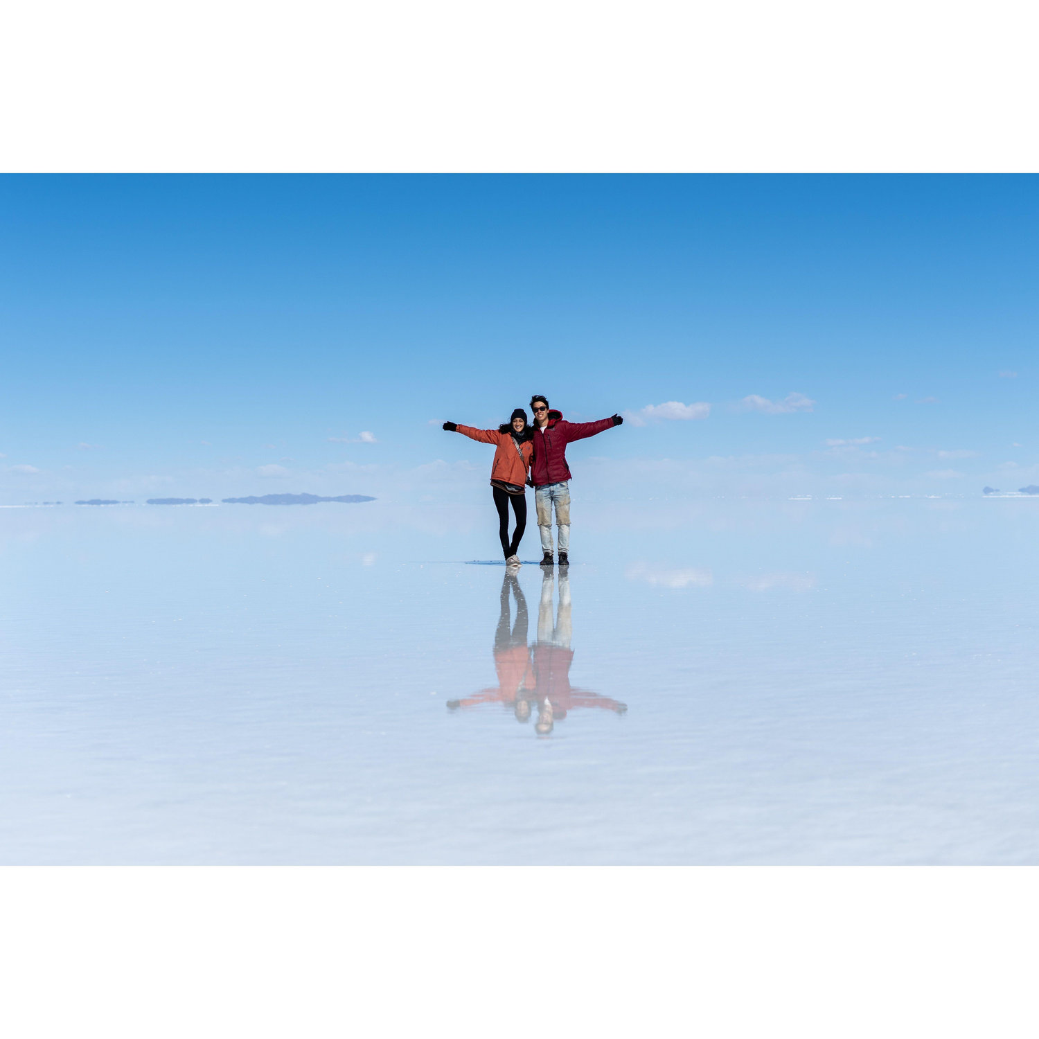 July 2018 - Bolivia, where the salt flats couldn’t outshine the sparkle in Sarah’s eyes.