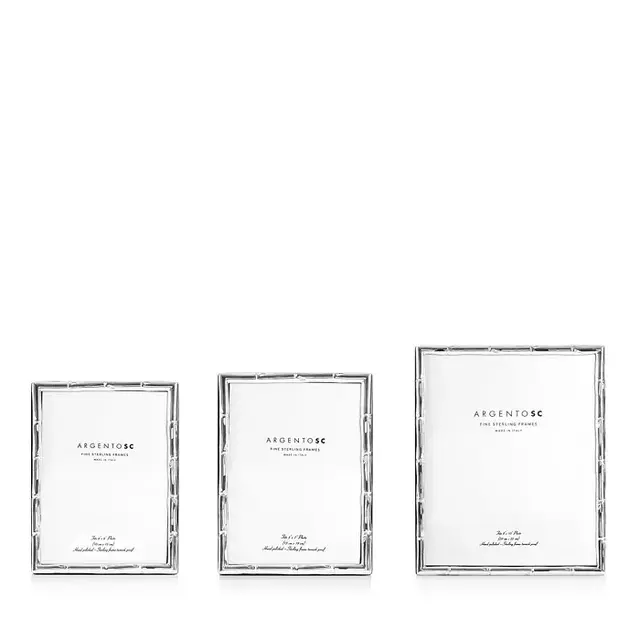 5x7 Bamboo Sterling Silver Frame