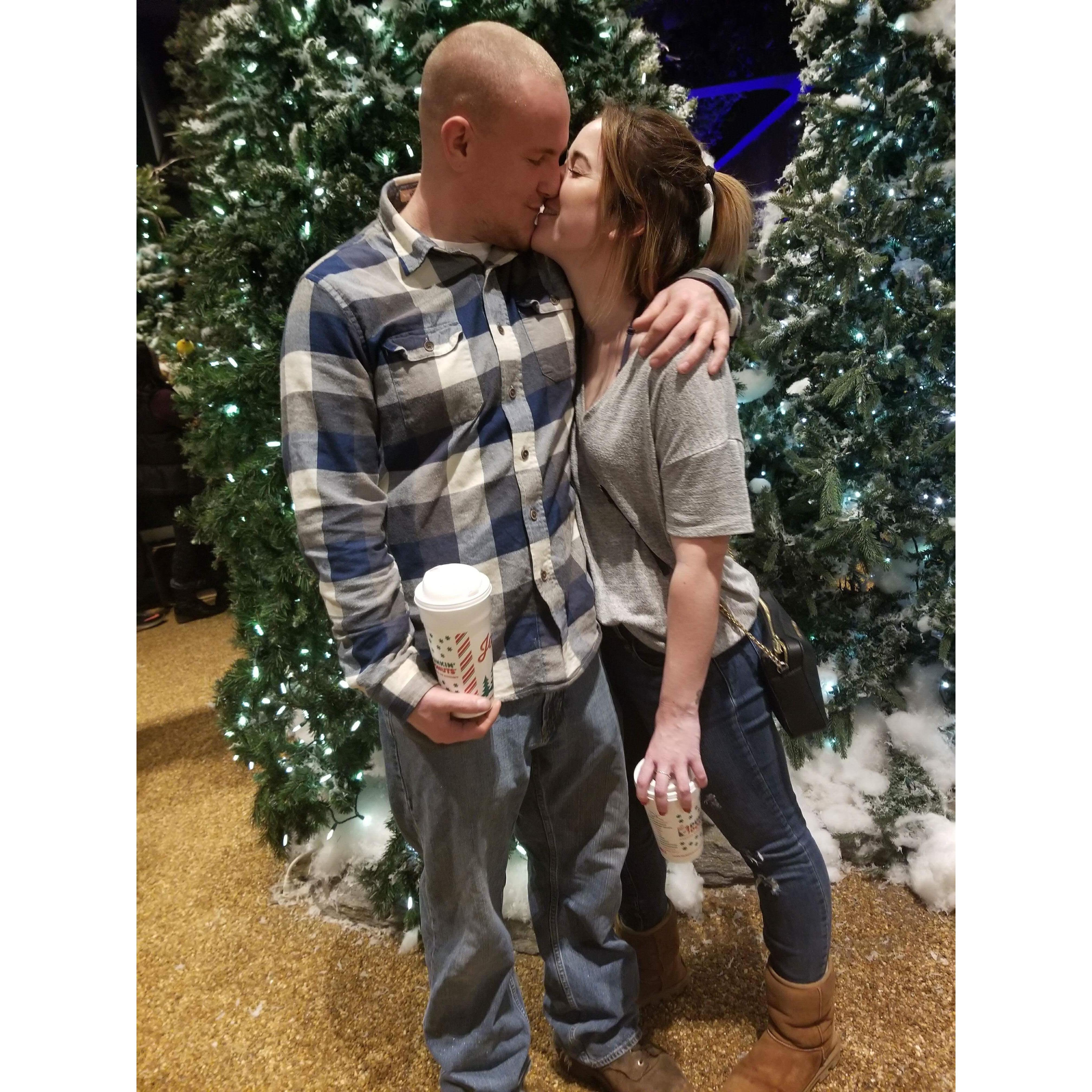 The first of many kissy pictures Jesse would be forced into.