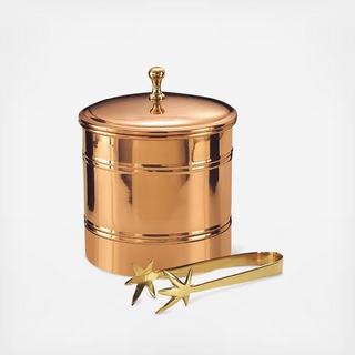 Ice Bucket With Brass Tongs