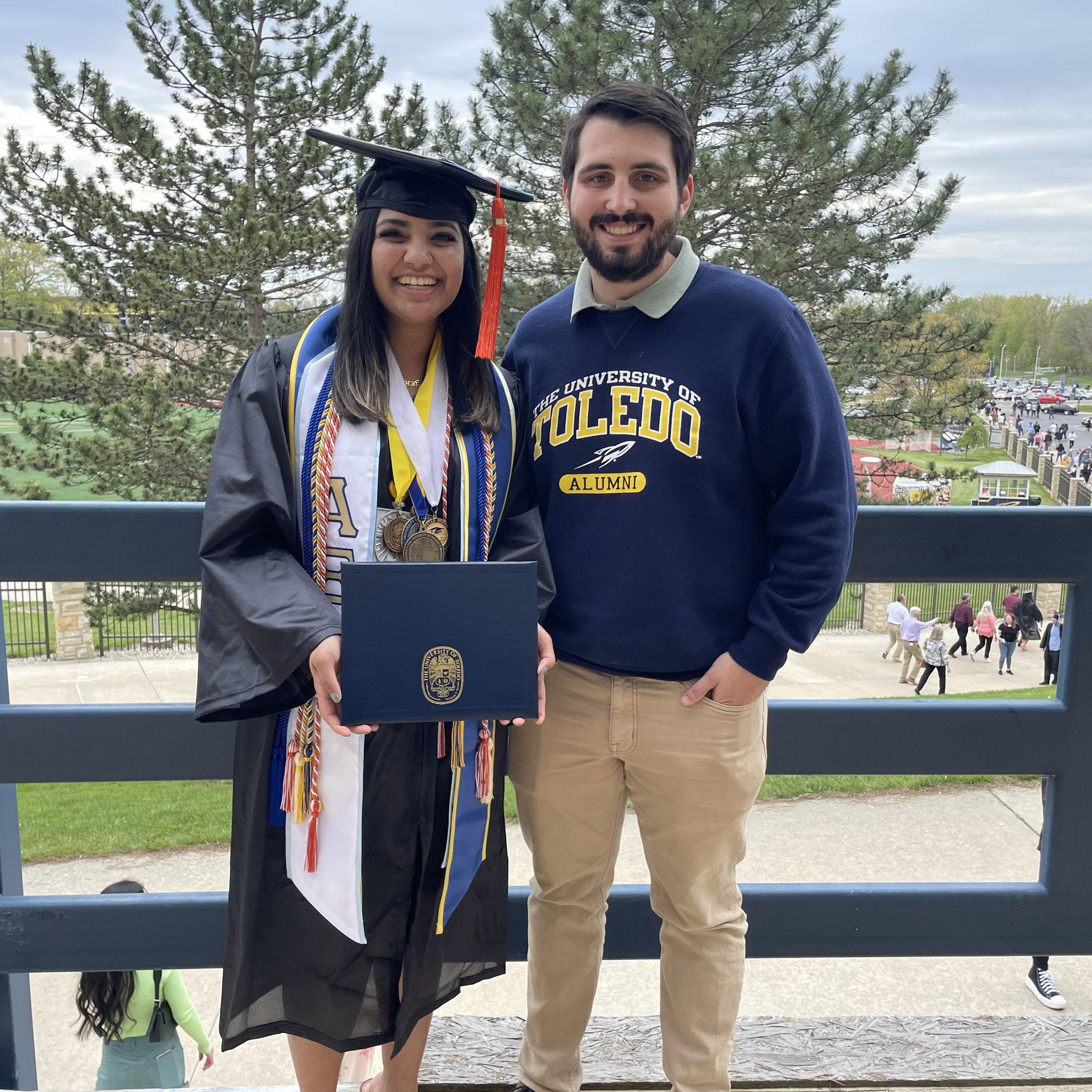 Anjali's Graduation in BioEngineering, with her perfect partner by her side! May 2023