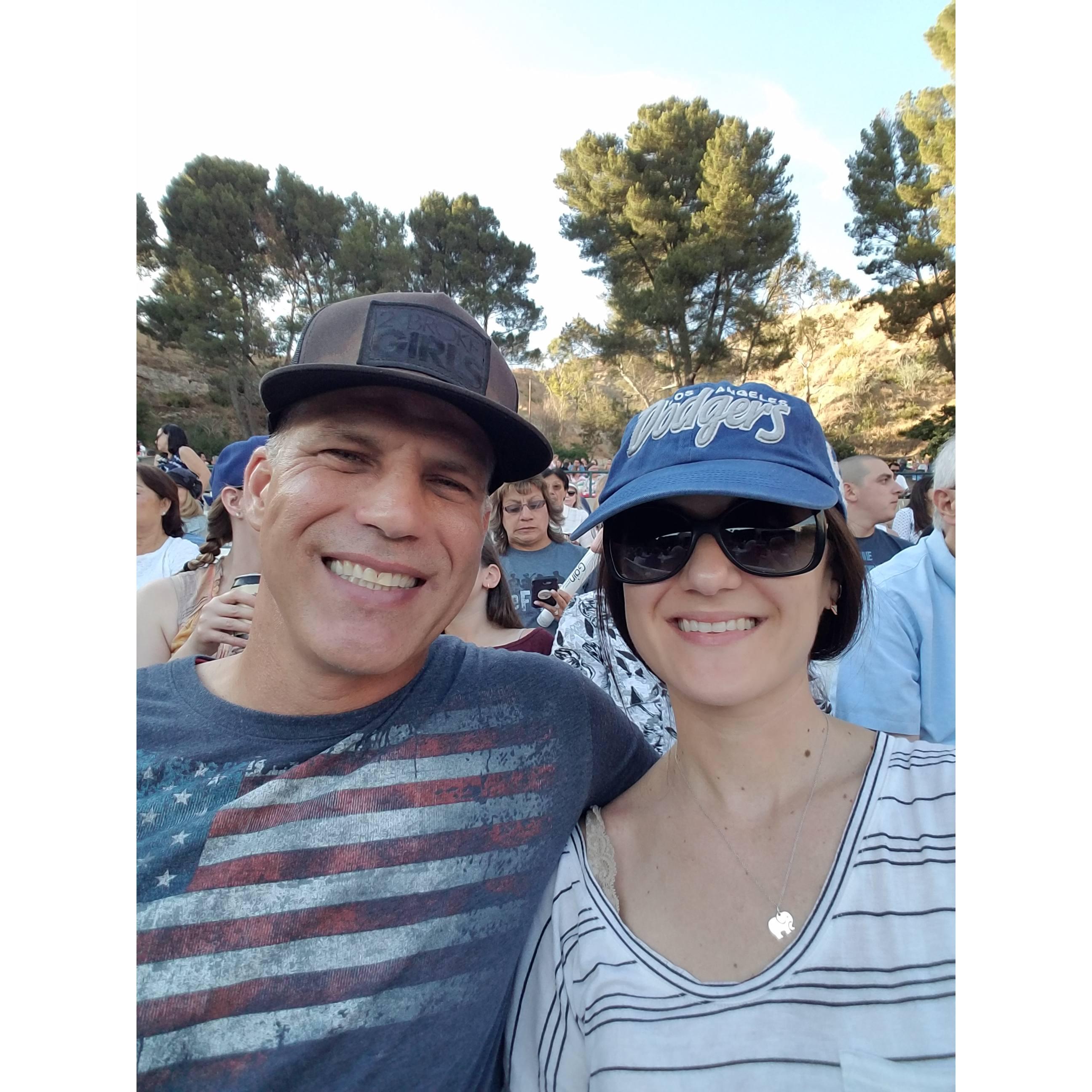 At a concert in LA to see the Fab Four Beatles cover band