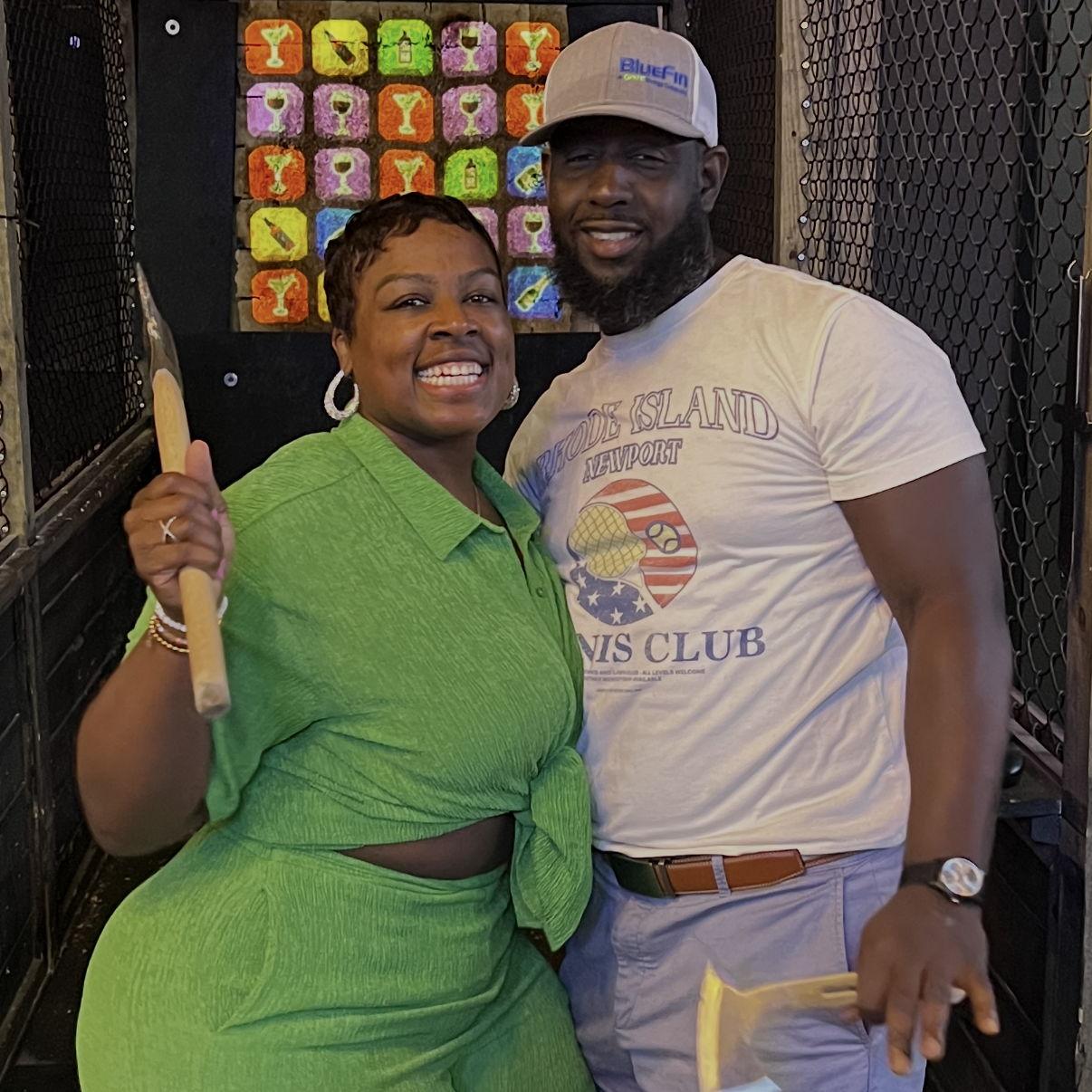 Axe-throwing in Austin. #baecation