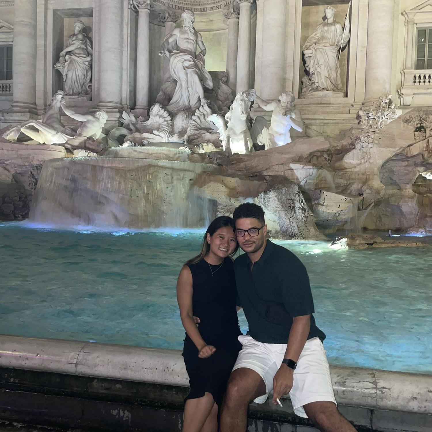 Trevi fountain after hours!