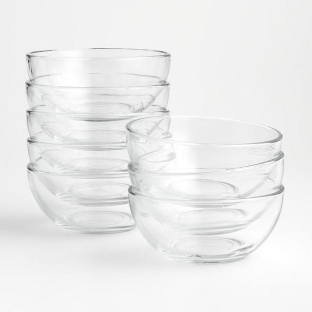 Moderno Glass Bowls, Set of Eight