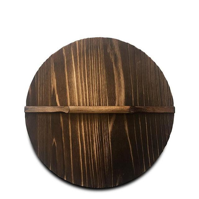 Natural Wood Wok lid/Cover Healthy and Environment Friendly Anti-bacteria Light (28cm/11inch)