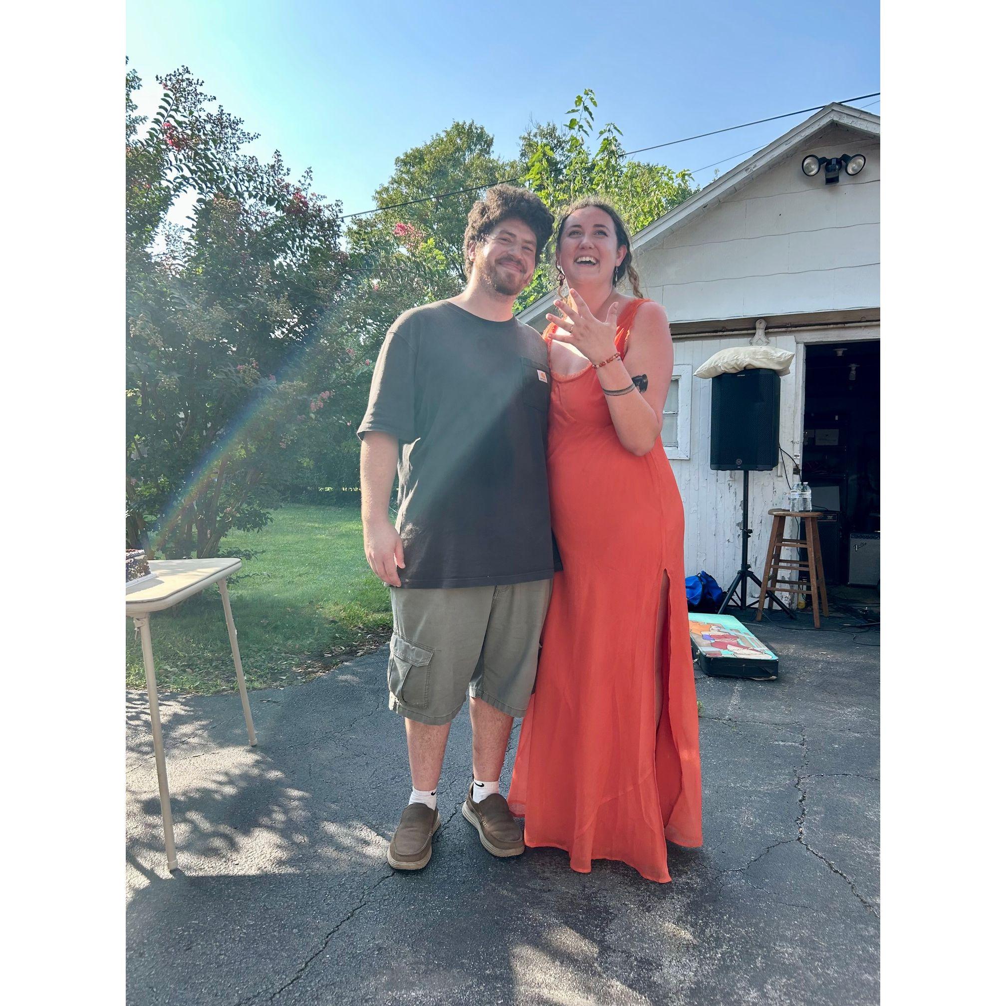 Right after she said yes!