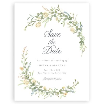 White Wedding Digital Save the Date - Nektar Classic