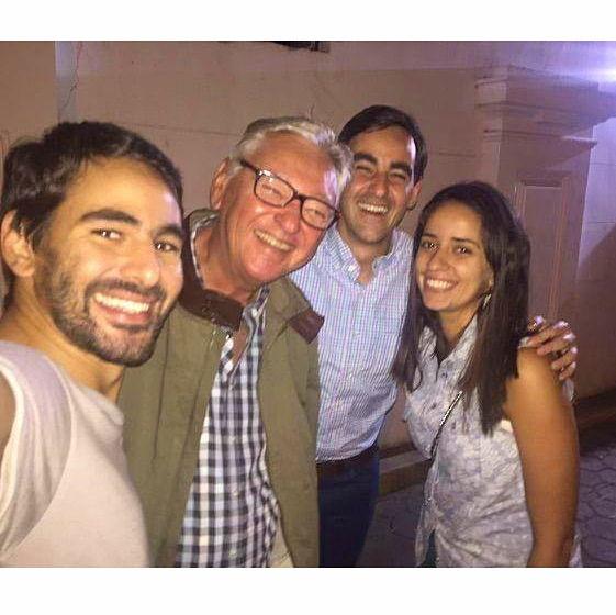 Mourad, Adoul, Khaled and Roba exploring the town
