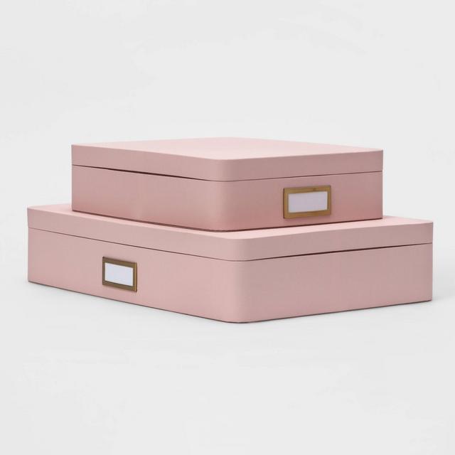 2pk Paperboard Storage Boxes Blush - Project 62™