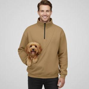 NUGGAL Unisex Pet Hair Resistant Pet Pouch Sweatshirt