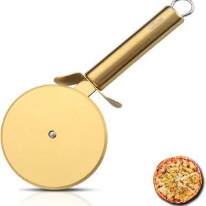 Berglander Pizza Wheel, Gold Titanium Plating Stainless Steel Pizza Cutter, Super Sharp Pizza Slicer With Titanium Gold Plating, Pastry Cutter, Easy to Clean And Stored