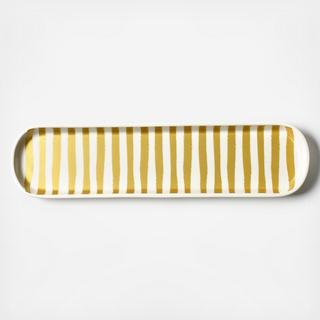 Stripe Oval Tray