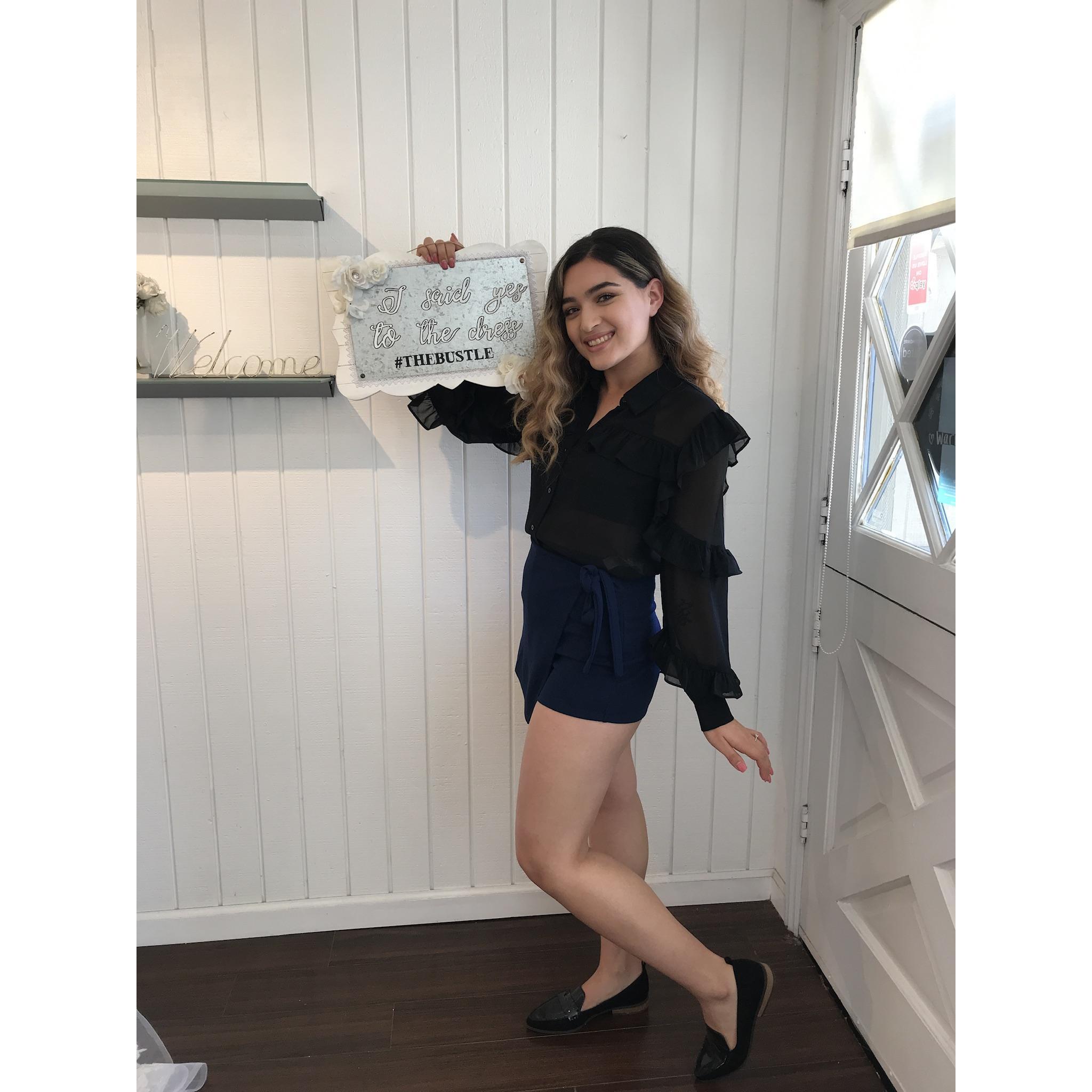 Saying Yes to the dress!