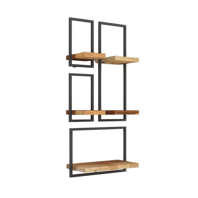 Shelfmate Oak & Black, Set of 4, Option B