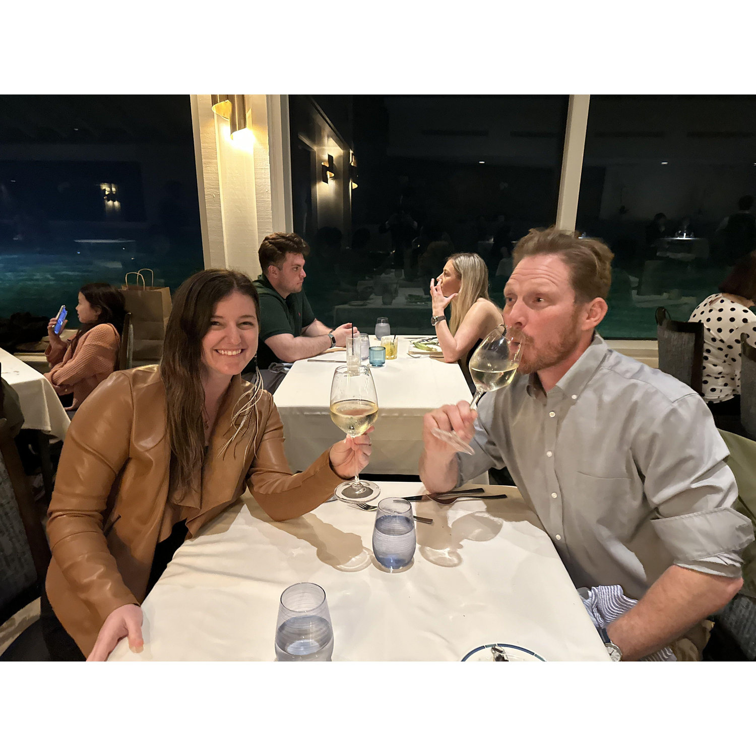 Amazing anniversary dinner. This about sums us up - March 2023.