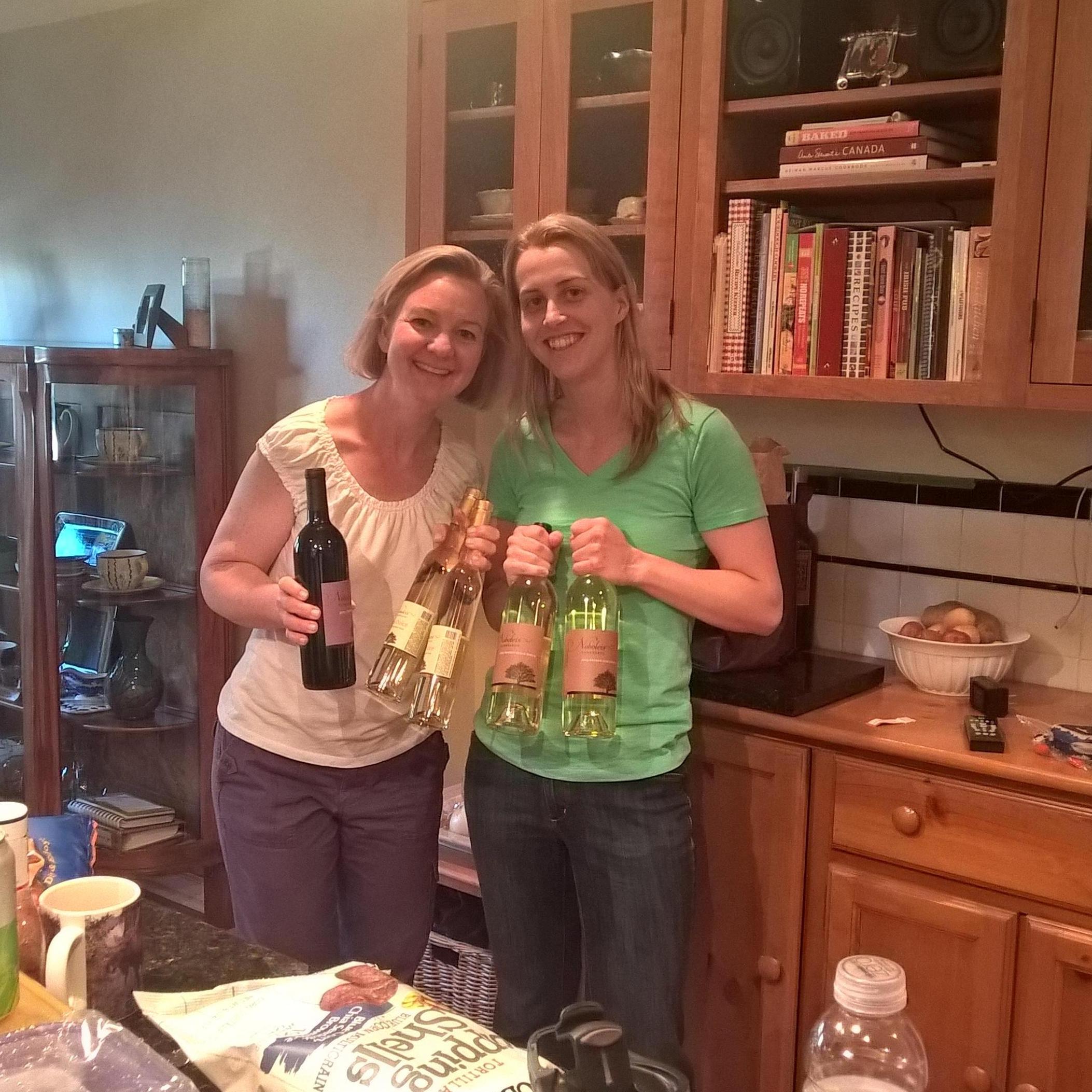 After a hard day of doing winery tours.