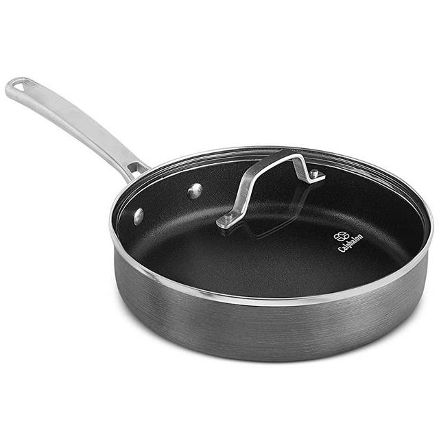 Calphalon 1932455 Classic Nonstick Sauce Pan with Cover, 3.5 quart, Grey 