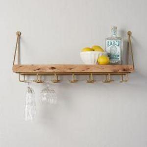 Live Edge Bar Shelf