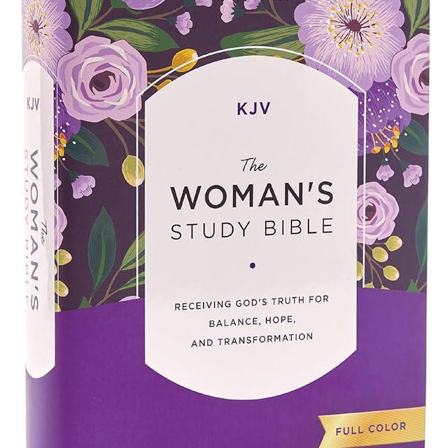 KJV, The Woman's Study Bible, Hardcover, Red Letter, Full-Color Edition, Comfort Print: Receiving God's Truth for Balance, Hope, and Transformation
