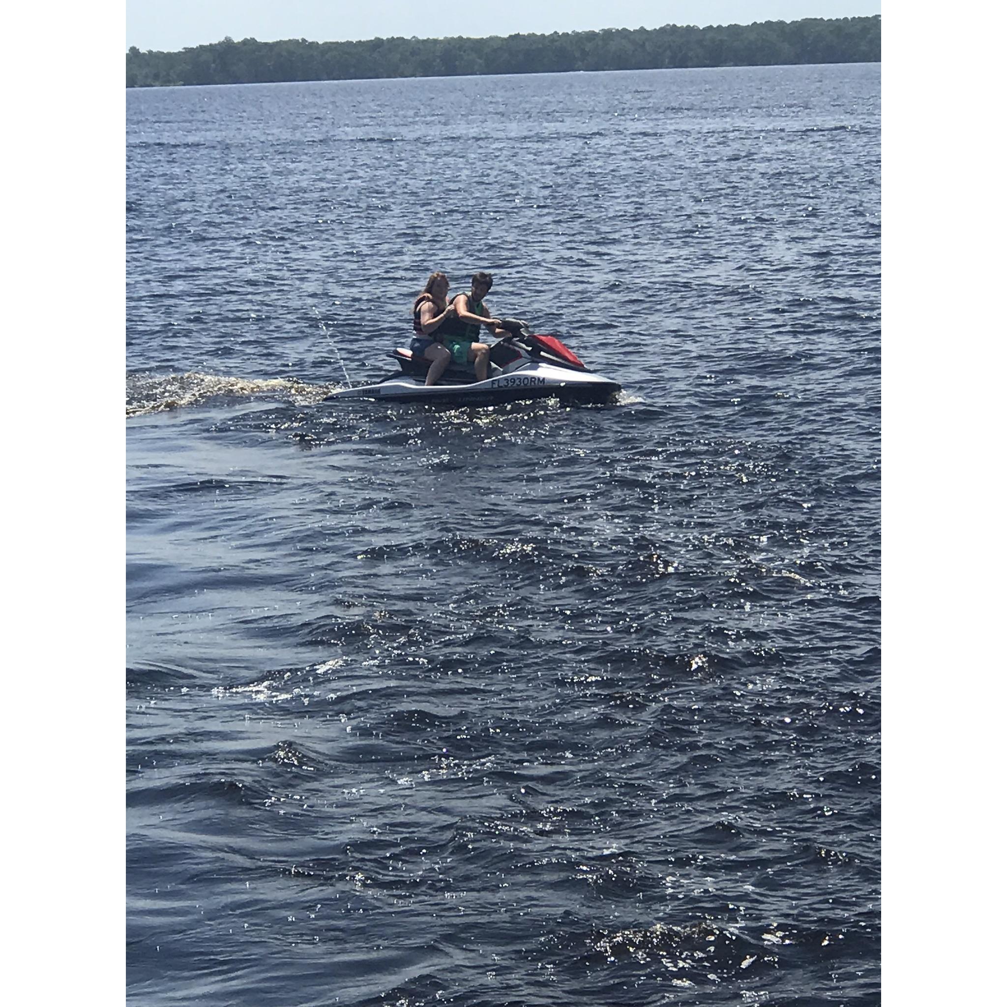 Jet skiing on the St. Johns River