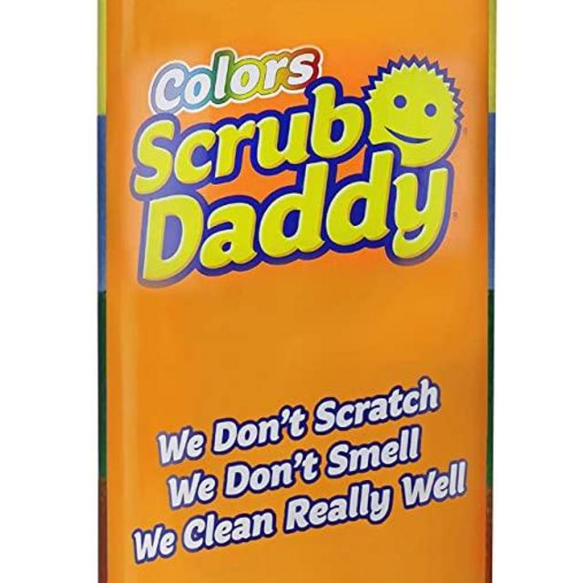 Scrub Daddy Colors - Color Code Cleaning, FlexTexture, Soft in Warm Water, Firm in Cold, Deep Cleaning, Dishwasher Safe, Multi-use, Scratch Free, Odor Resistant, Functional, Ergonomic, (6 Count)