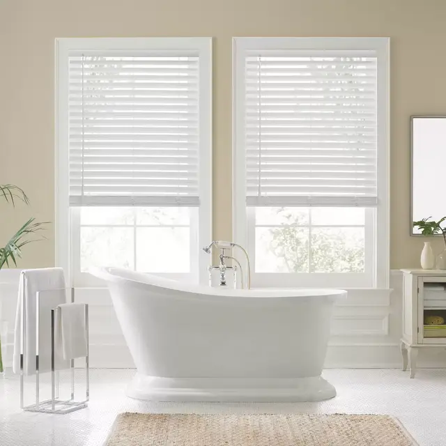 Real Simple® Faux Wood 35.5-Inch x 72-Inch Cordless Shade in White