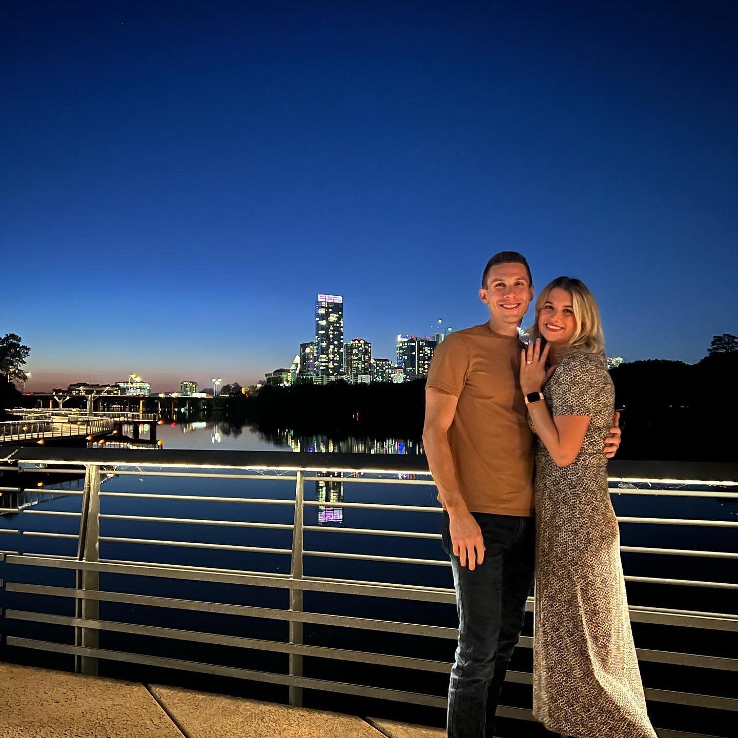 Brandon proposed to Tiffany on April 11, 2023, at Lady Bird Lake trail in Austin, TX.