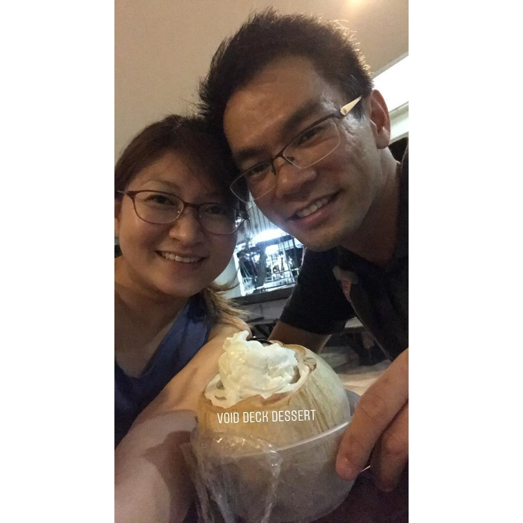 The bestest dessert: Coconut ice cream pudding from CH restaurant at sunset way