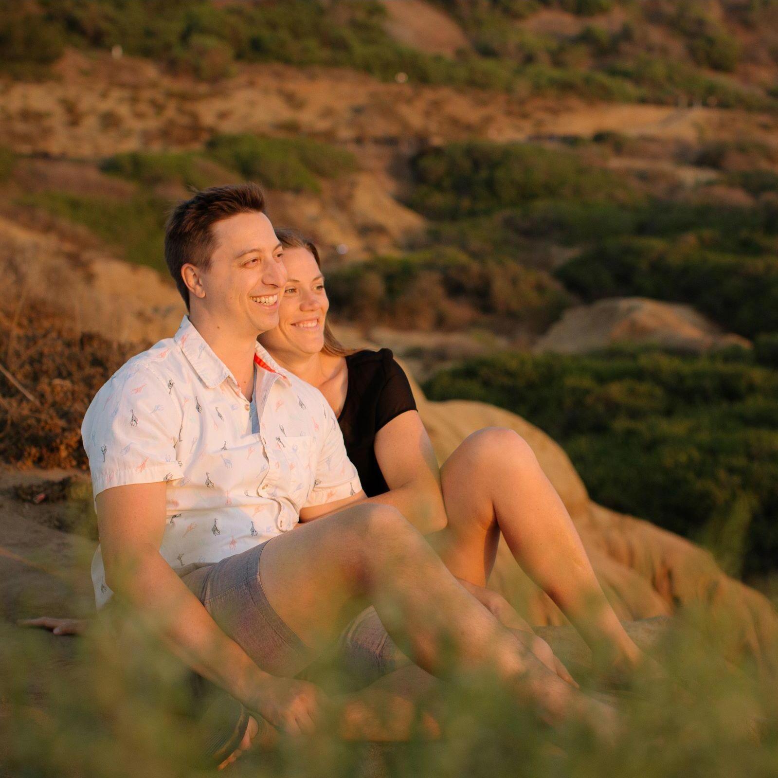 Our engagement photos at Sunset Cliffs with Heidi-O-Photo