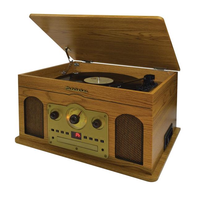 Studebaker 5 in 1 Music System - Turntable, AM/FM Radio, CD, Cassette and Aux-in (SB6080)