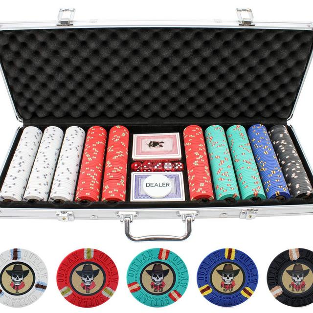 13g Outlaw Clay Poker Chips Set - 500 Piece Set