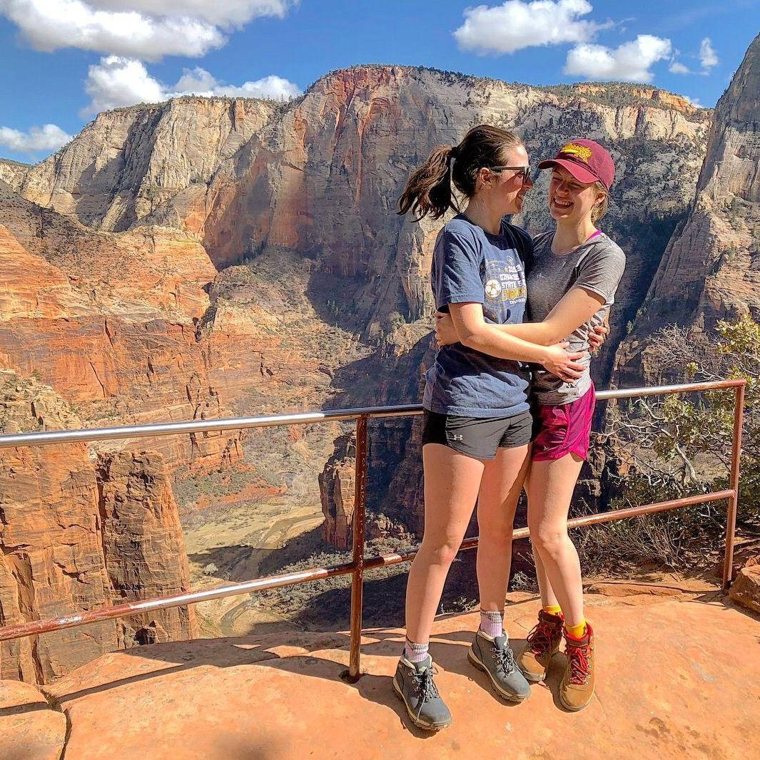 Traveling together is one of the things that brought us together at the beginning of our relationship. This was at Zion National Park.