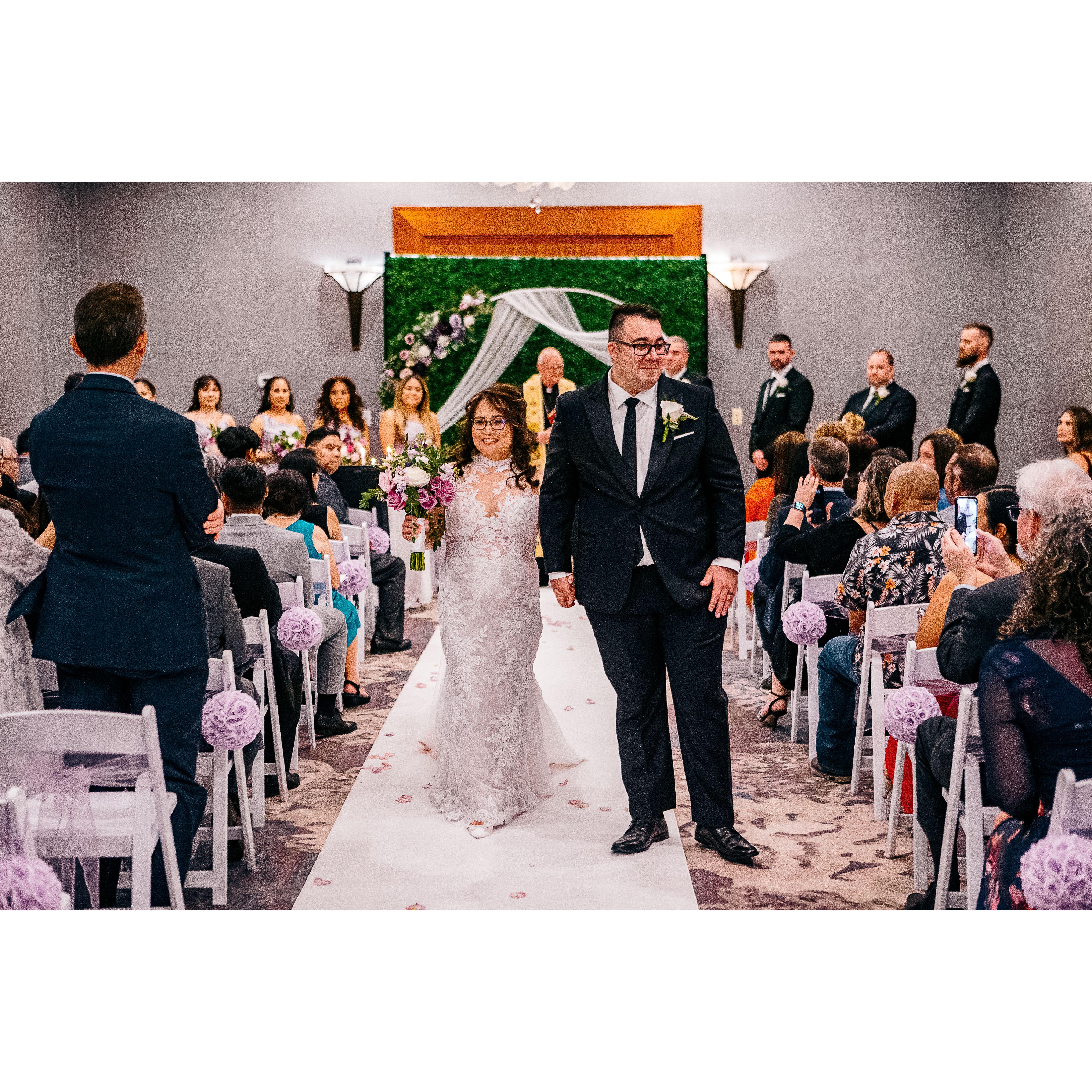 Post ceremony march