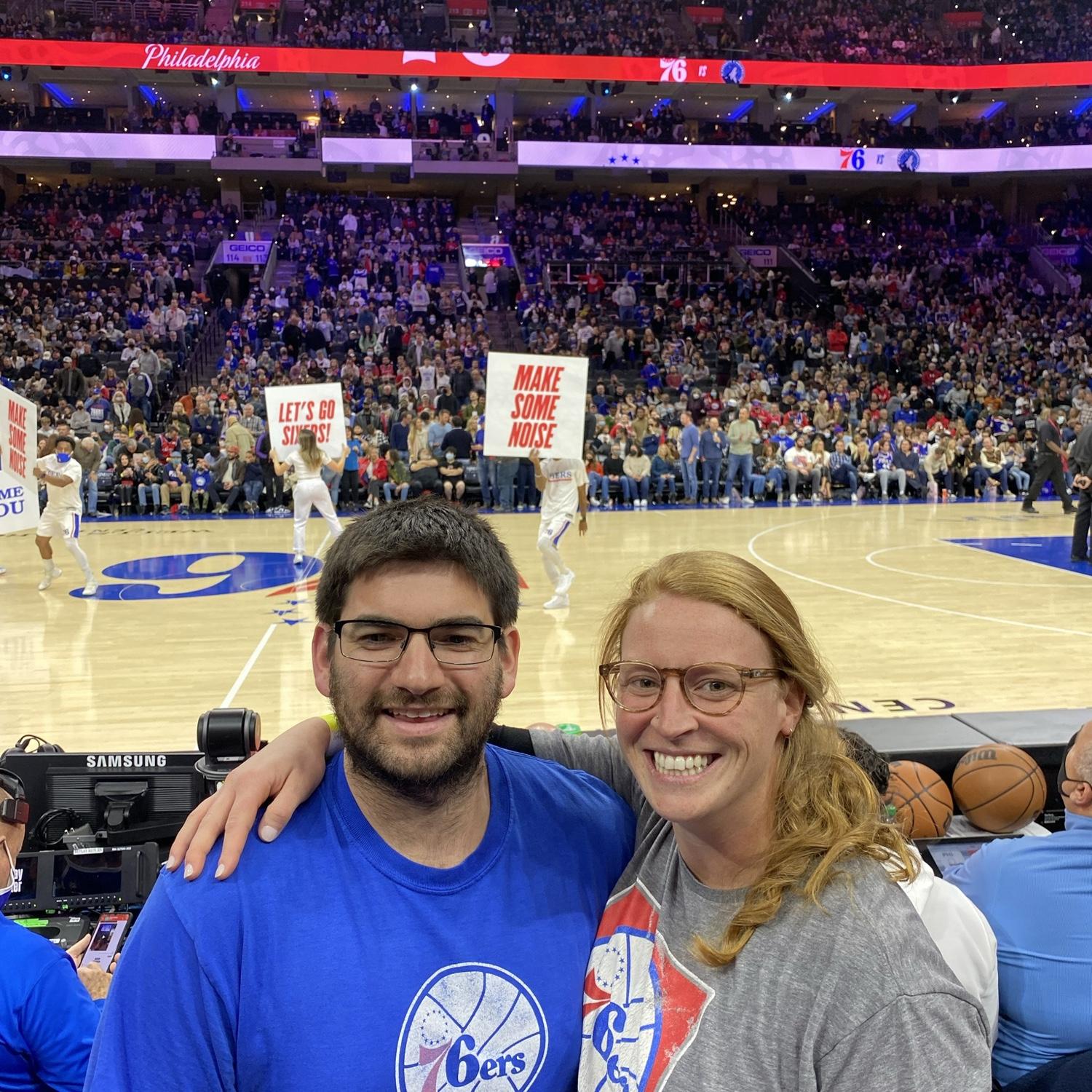 Court-side Sixers game🏀