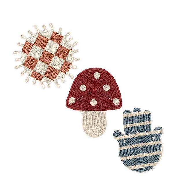 Folkulture Pot Holders for Kitchen, Set of 3 Trivets for Hot Dishes, 100% Cotton Hot Pads or Heat Resistant Trivets for Hot Pots and Pans, Pot Holder Set or Trivets for Quartz countertops (Mystique)