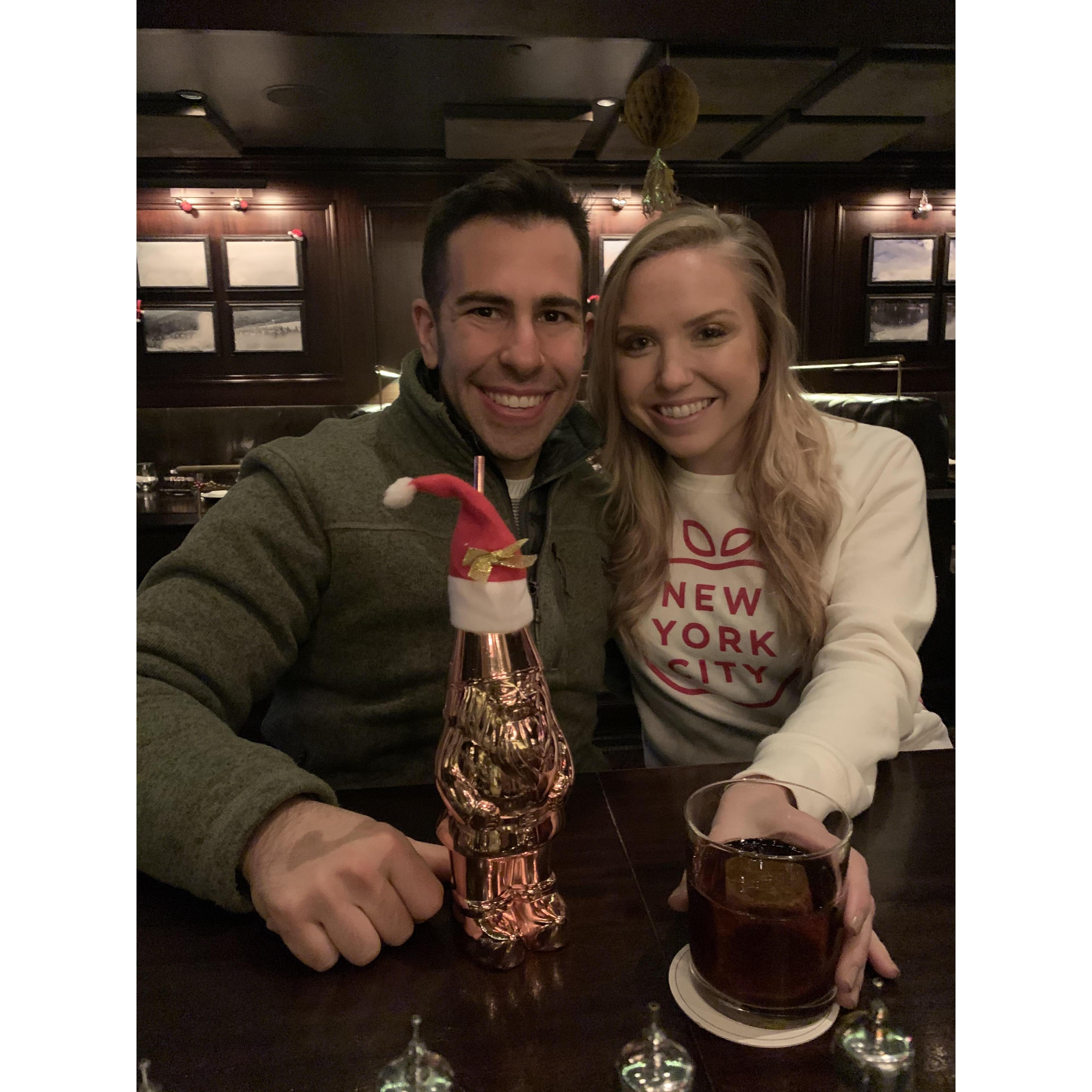 There was a literally a "naught" or "nice" list of cocktails...J chose off the nice and K the naughty.