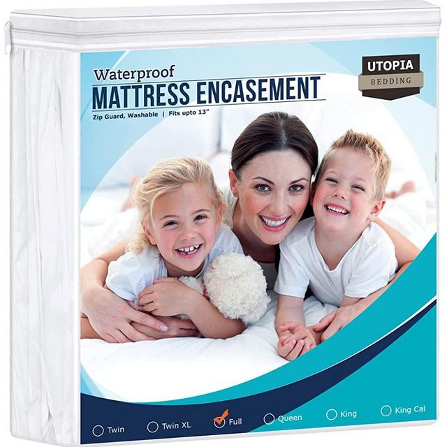 Utopia Bedding Zippered Mattress Encasement - Waterproof Mattress Protector (Full)