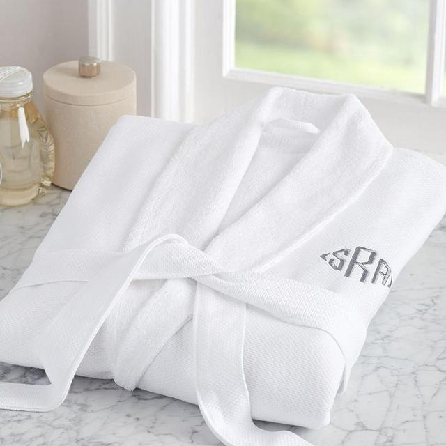 Organic Cotton Spa Robe, Large, White