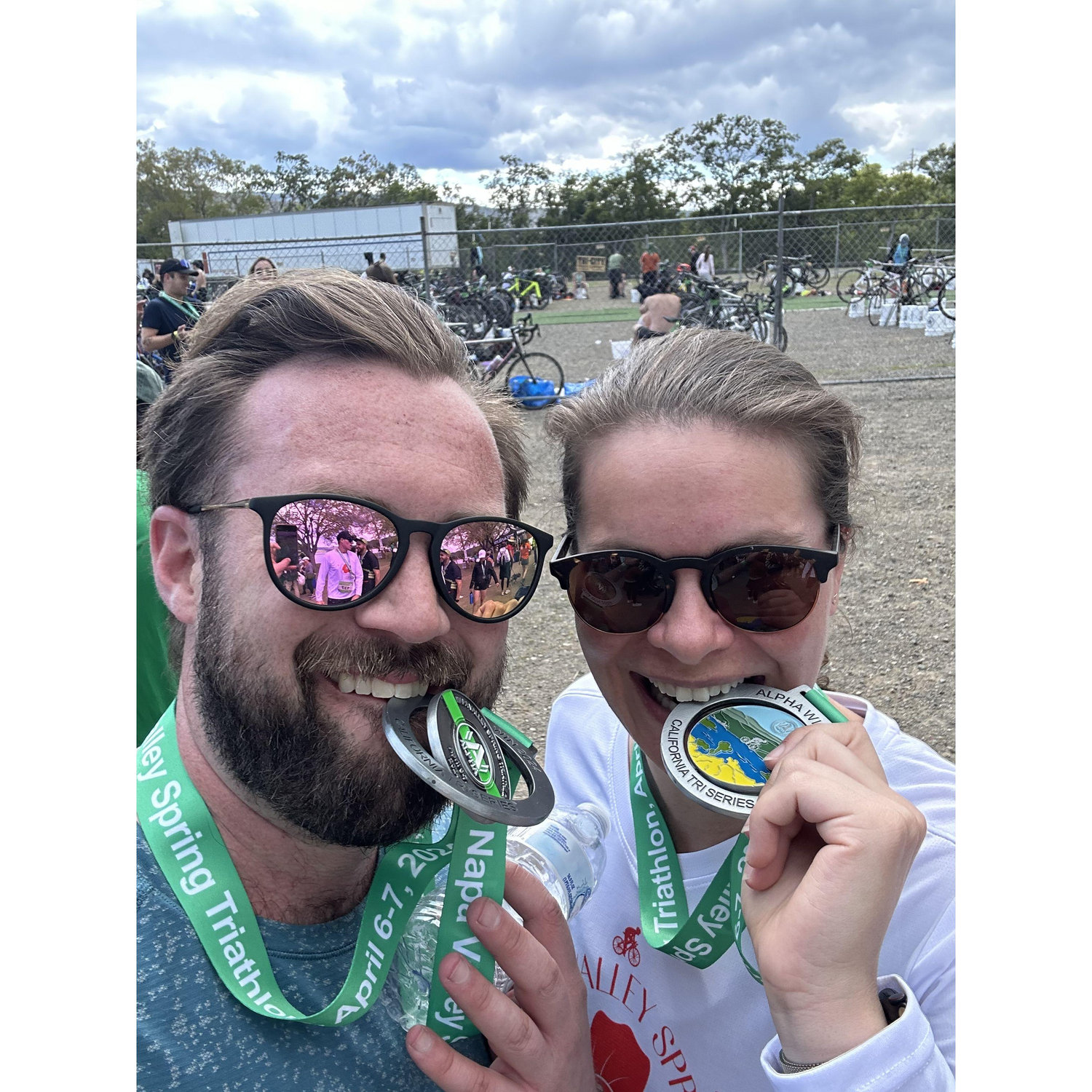 Our first triathlon together in SF! I did half the distances (the sprint haha) and Bradford did the full!