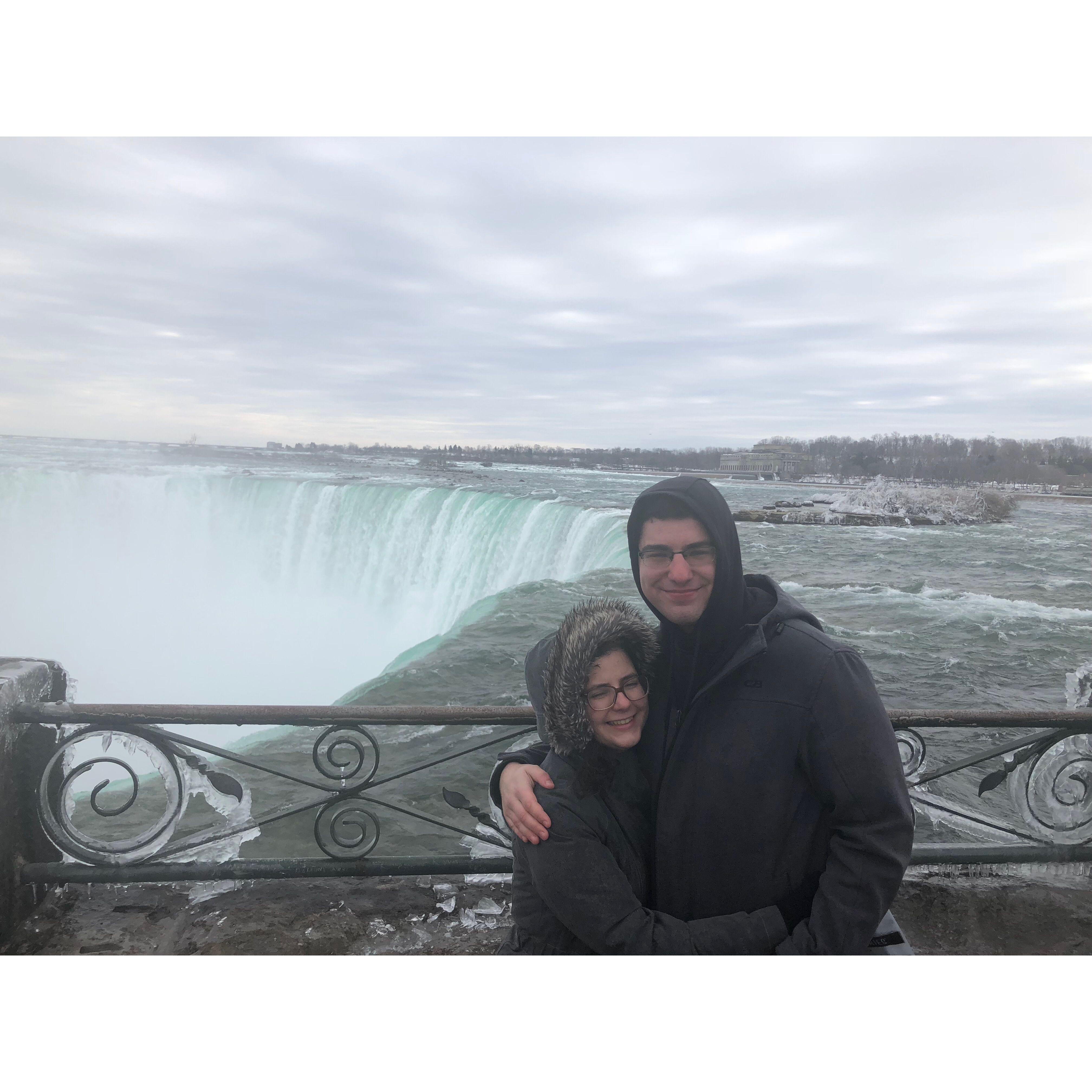 Spring Break 2018 at Niagara Falls. It was beautiful but also Toronto in March, so the whole observation deck was a single sheet of ice.
