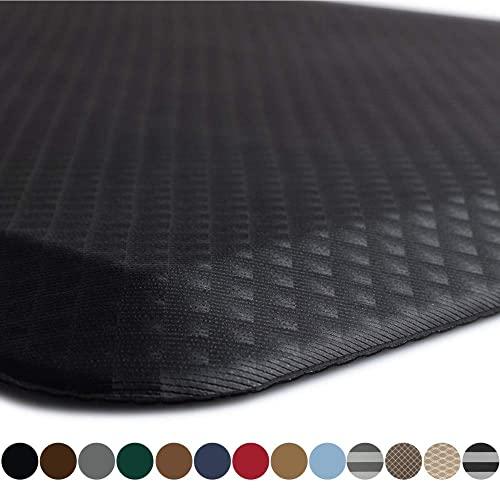 Kangaroo Original Standing Mat Kitchen Rug, Anti Fatigue Comfort Flooring, Phthalate Free, Commercial Grade Pads, Ergonomic Floor Pad, Rugs for Office Stand Up Desk, 24x17, Black