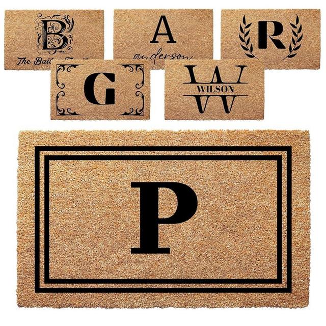 Personalized Monogram Doormat Custom Name Coir Doormat Personalized Welcome Mat Customizable Entryway Rug Personalized Family Doormat Monogram